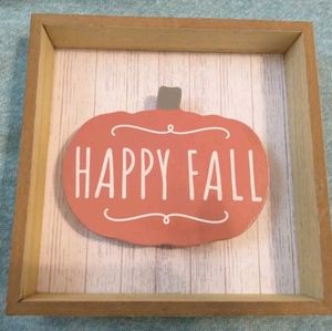 Wooden Happy Fall Small Sign